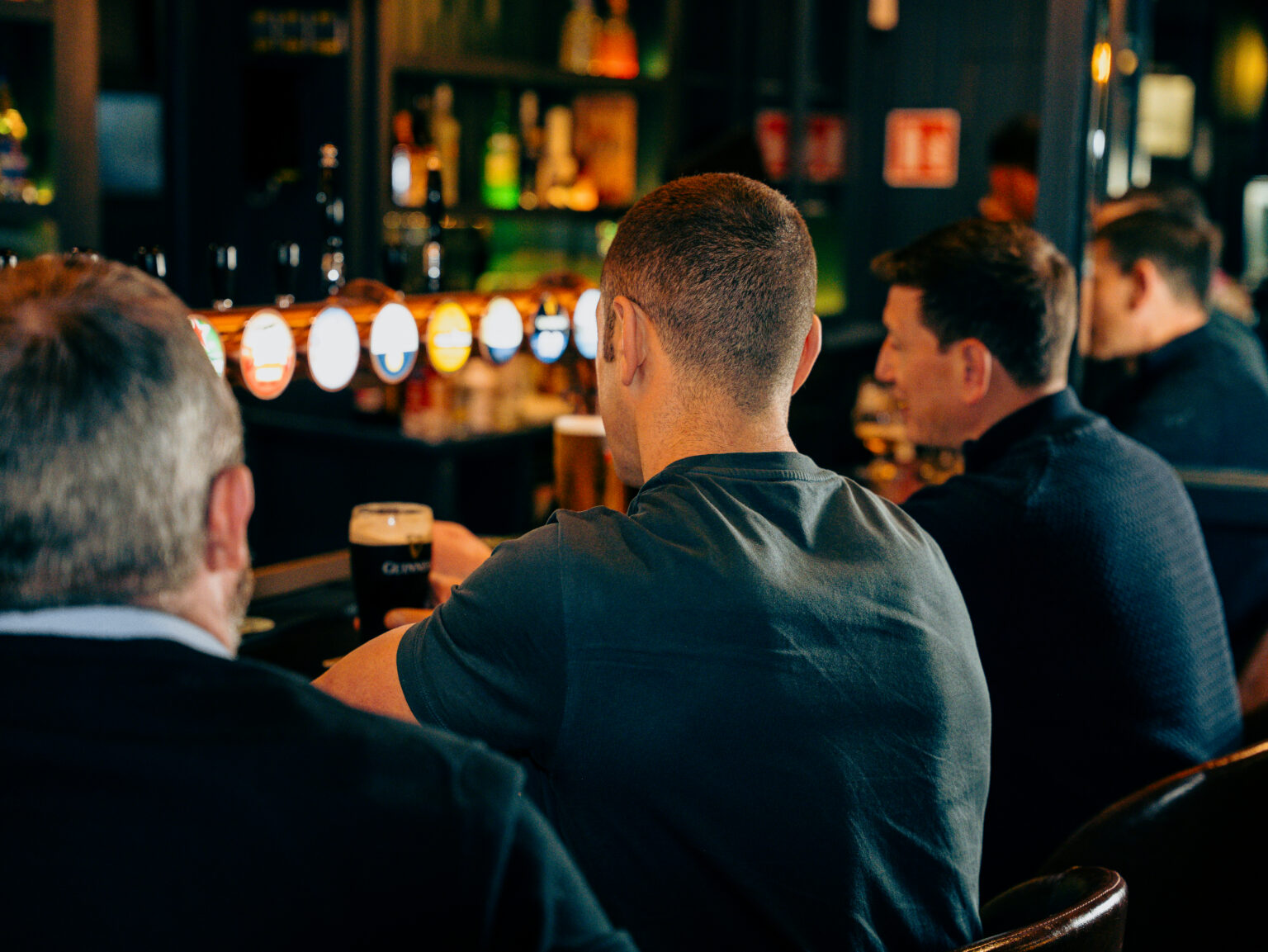 Guests enjoying pints at Gough's